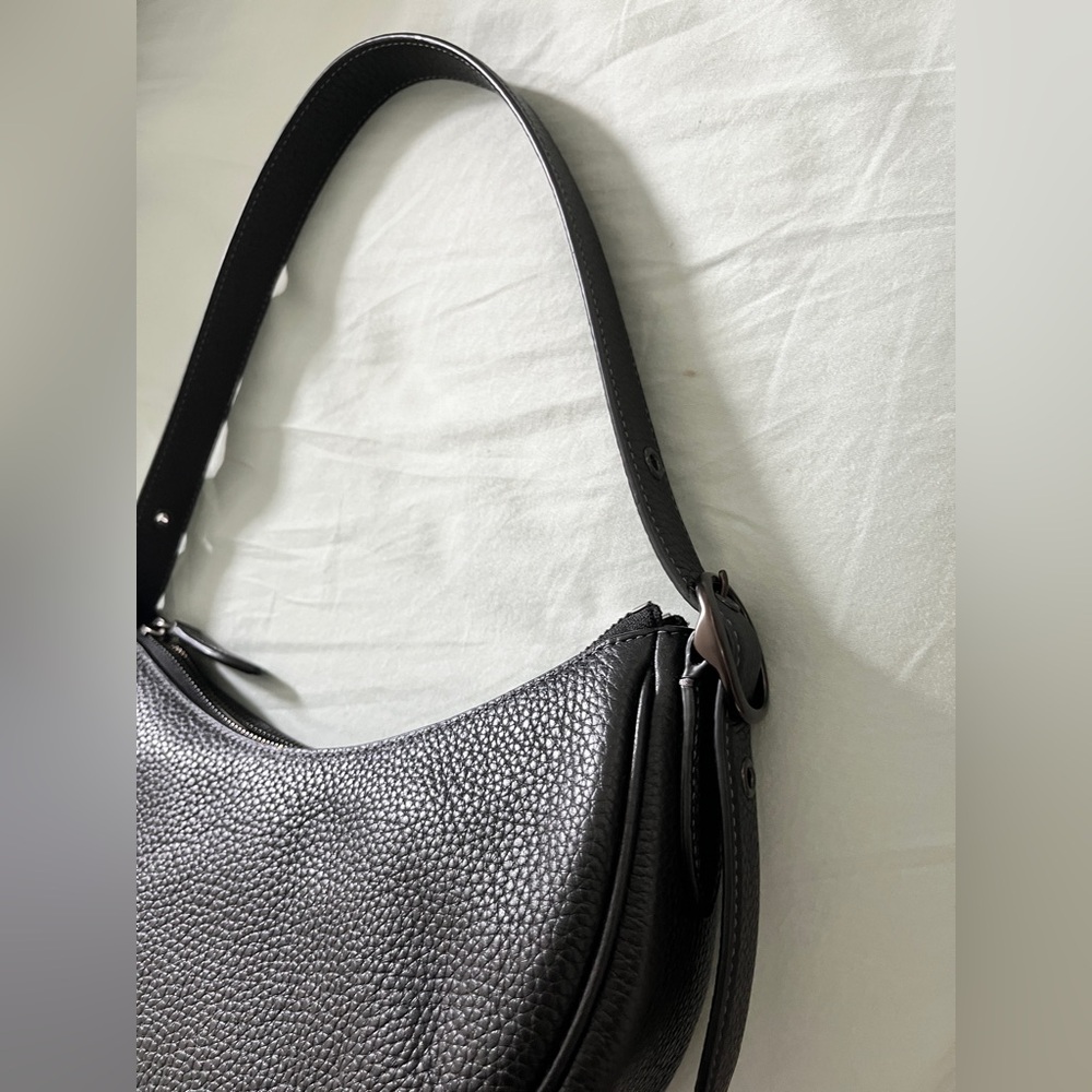 Coach Black Pebbled Leather LUNA  Shoulder Bag - Picture 6 of 16
